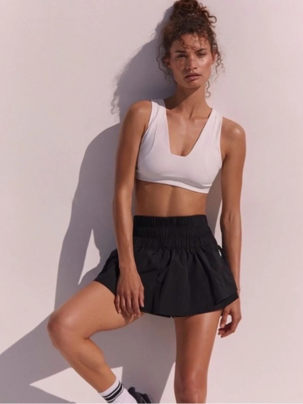Free People The Way Home Black Shorts Workout Gym Athletic Medium Women Track